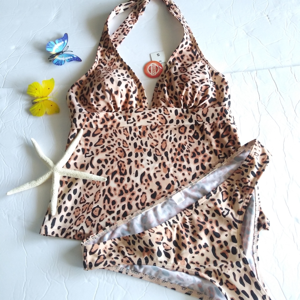 Boulevard animal print tankini set